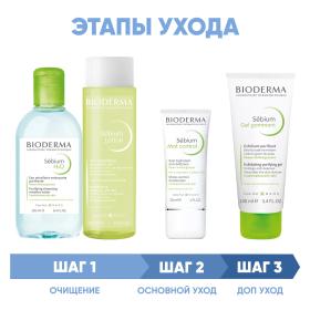 Bioderma Программа Sebium комплексный уход мицеллярная вода 250 мл  лосьон 200 мл  крем 30 мл  скраб 100 мл. фото