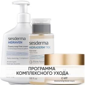Sesderma Программа Anti-Age очищение и основной уход пенка 300 мл  тоник 200 мл  крем 50 мл. фото
