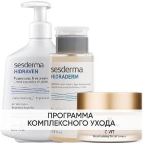 Sesderma Программа Anti-Age очищение и основной уход пенка 300 мл  тоник 200 мл  крем 50 мл. фото