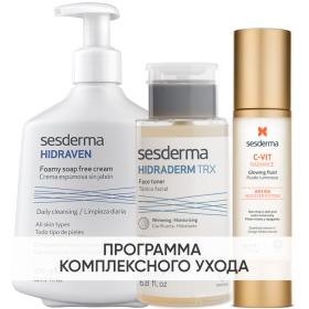 Sesderma Программа Anti-Age очищение и основной уход пенка 300 мл  тоник 200 мл  флюид 50 мл. фото