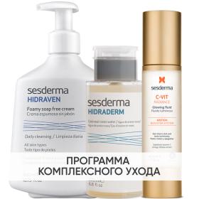 Sesderma Программа Anti-Age очищение и основной уход пенка 300 мл  тоник 200 мл  флюид 50 мл. фото