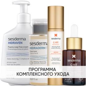 Sesderma Программа Anti-Age комплексный уход пенка 300 мл  тоник 200 мл  флюид 50 мл  сыворотка 30 мл. фото