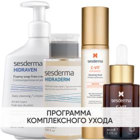 Sesderma Программа Anti-Age комплексный уход пенка 300 мл  тоник 200 мл  флюид 50 мл  сыворотка 30 мл. фото