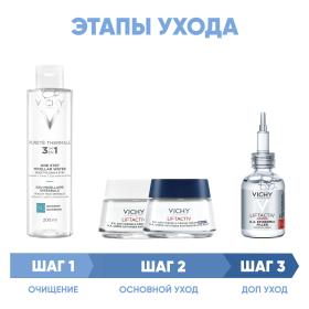 Vichy Программа Liftactiv Supreme комплексный уход мицеллярная вода 200 мл  крем для сухой кожи 50 мл  крем ночь 50 мл  сыворотка 30 мл. фото