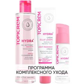 Topicrem Программа Hydra комплексный уход гель 200 мл  крем 40 мл  сыворотка 30 мл. фото