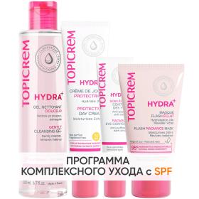 Topicrem Программа Hydra комплексный уход гель 200 мл  крем SPF50 40 мл  крем для век 15 мл  маска 50 мл. фото