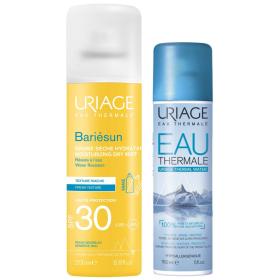 Uriage Набор для лица и тела спрей Bariesun SPF30 200 мл  термальная вода Урьяж 150 мл. фото