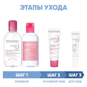 Bioderma Программа Sensibio комплексный уход мицеллярная вода 250 мл  лосьон 250 мл  насыщенный крем 40 мл  гель для век 15 мл. фото
