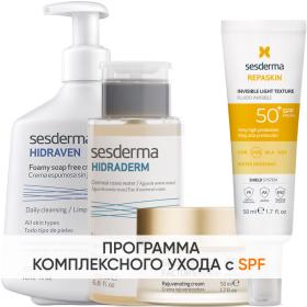 Sesderma Программа Factor G комплексный уход пенка 300 мл  тоник 200 мл  крем 50 мл  флюид SPF50 50 мл. фото