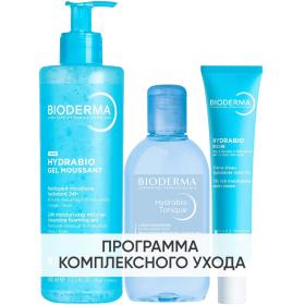 Bioderma Программа Hydrabio очищение и основной уход гель 400 мл  лосьон 250 мл  крем 40 мл. фото