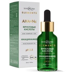 SkinpHoria Сыворотка с комплексом фруктовых кислот и ниацинамидом AHA Niacinamide Peeling Serum, 30 мл. фото