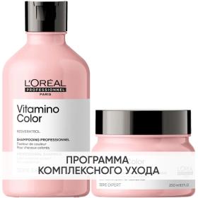 Loreal Professionnel Программа Vitamino Color базовый уход шампунь 300 мл  маска 250 мл. фото