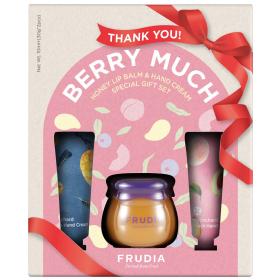 Frudia Подарочный набор Thank You Berry Much крем для рук 2х30 г  бальзам для губ 10 г. фото