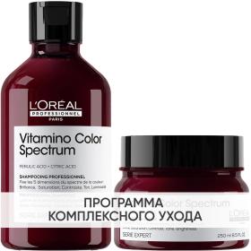 Loreal Professionnel Программа Vitamino Color Spectrum базовый уход шампунь 300 мл  маска 250 мл. фото