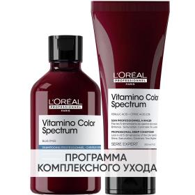 Loreal Professionnel Программа Vitamino Color Spectrum базовый уход для русых волос шампунь 300 мл  кондиционер 200 мл. фото
