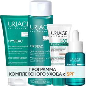 Uriage Программа Hyseac комплексный уход гель 150 мл  лосьон 250 мл  крем SPF30 40 мл  сыворотка 30 мл. фото