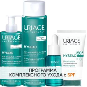 Uriage Программа Hyseac комплексный уход масло 100 мл  лосьон 250 мл  эмульсия SPF50 50 мл  сыворотка 30 мл. фото