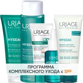 Uriage Программа Hyseac комплексный уход гель 150 мл  лосьон 250 мл  крем SPF30 40 мл  сыворотка 30 мл  маска 100 мл. фото