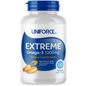 Uniforce Extreme Omega-3 1200 мг, 120 капсул. фото