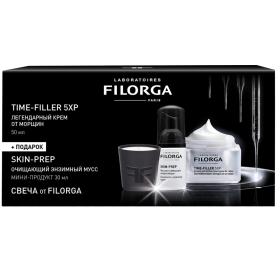 Filorga Набор Time-Filler крем 50 мл  очищающий мусс 30 мл  свеча. фото