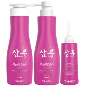Shary Набор Ламинирующее трио шампунь 400 мл  маска 400 мл  экспресс-филлер 100 мл. фото
