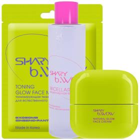 Shary Набор Чистота и сияние мицеллярная вода 250 мл  тканевая маска 28 г  гель-крем 50 г. фото