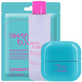 Shary Набор Глубокое увлажнение и защита мицеллярная вода 250 мл  тканевая маска 28 г  гель-крем 50 г. фото