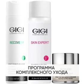 GiGi Программа GiGi очищение и основной уход гель 250 мл  лосьон 250 мл  крем 50 мл. фото