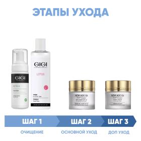 GiGi Программа GiGi комплексный уход мусс 120 мл  тоник 250 мл  крем SPF20 50 мл  крем ночь 50 мл. фото