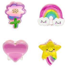 Invisibobble Мини заколки-крабики для волос детские Happy World, 4 шт. фото