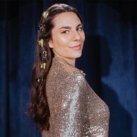 Invisibobble Заколка-крабик Eclipse Lunar Glam размер S, 2 шт. фото