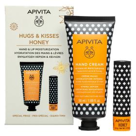 Apivita Набор Hugs  Kisses Honey крем для рук 50 мл  стик для губ. фото