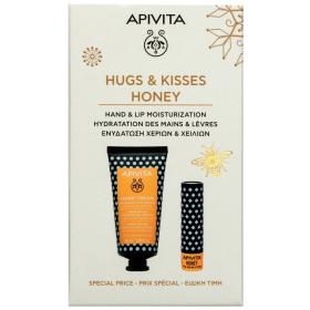 Apivita Набор Hugs  Kisses Honey крем для рук 50 мл  стик для губ. фото