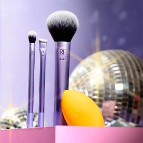 Real Techniques Набор кистей и спонж для макияжа Midi Glow Set. фото