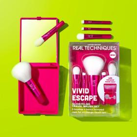 Real Techniques Набор мини-кистей для макияжа Glow To Go Travel Set. фото