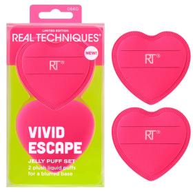 Real Techniques Набор пуховок для макияжа Jelly Puff Set, 2 пуховки. фото