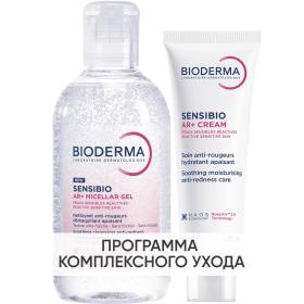 Bioderma Программа Sensibio AR очищение и основной уход мицеллярный гель 250 мл  крем 40 мл. фото