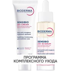Bioderma Программа Sensibio AR основной и дополнительный уход крем 40 мл  сыворотка 30 мл. фото