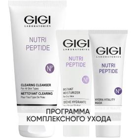 GiGi Программа Nutri-Peptide комплексный уход гель 200 мл  крем сух кожа 50 мл  маска 50 мл. фото