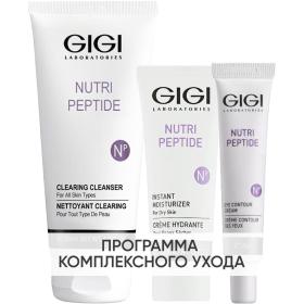 GiGi Программа Nutri-Peptide комплексный уход гель 200 мл  крем сух кожа 50 мл  крем для век 20 мл. фото
