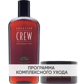 American Crew Программа Men комплексный уход средство 3в1 450 мл  паста для укладки 85 г. фото