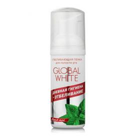 Global White Отбеливающая пенка для полости рта, со вкусом свежая мята 50 мл. фото
