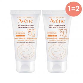 Avene Комплект Солнцезащитный крем с минеральным экраном SPF 50, 50 мл х 2 шт.. фото