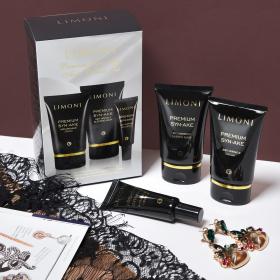 Limoni Подарочный набор Premium Syn-Ake Anti-Wrinkle Care Set крем 50 мл  маска 50 мл  крем для век 25 мл. фото