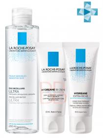 La Roche-Posay Набор Hydreane Extra Riche 40 мл  Hydreane BB Light 40 мл  Micellar water 200 мл. фото