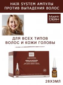 Martiderm Сыворотка-уход против выпадения волос в ампулах, 28 х 3 мл. фото