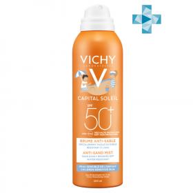 Vichy Детский солнцезащитный спрей-вуаль анти-песок для лица и тела SPF 50, 200 мл. фото