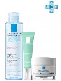 La Roche-Posay Набор Nutritic Intense Riche 50 мл  Hydraphase Eyes 15 мл  Micellar water 200 мл. фото