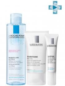 La Roche-Posay Набор Крем 40 мл  Средство для контура глаз 15 мл  Мицеллярная вода 200 мл. фото