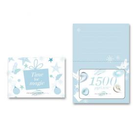 Gift Cards Новогодняя пластиковая подарочная карта номиналом 1500 руб.. фото